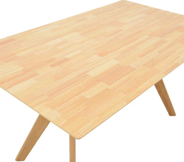 Маса RAFFLES от каучуково дърво с mdf в естествен цвят 150x90x76см