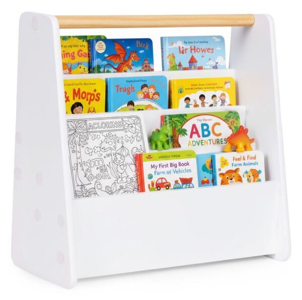 Детска библиотека - MONTESSORI рафт за книги с 3 отделения