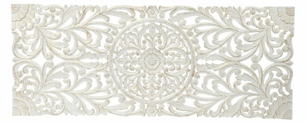 Табла за легло DKD Home Decor Бял Златен Дървен Дървен MDF 151 x 2 x 60 cm