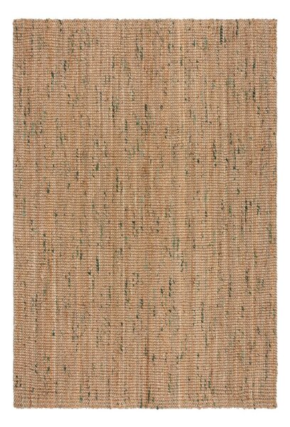 Зелено-естествен двустранен ръчно изработен ютен килим 120x170 cm Jute Boucle Green – Flair Rugs