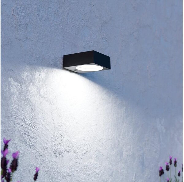 Eglo 901914-LED Соларно осветително тяло с сензор DARFANO LED/6,5W/3,7V 2000mAh черно