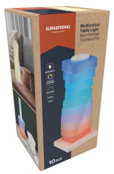 Grundig - LED RGB настолна лампа със сензорно управление LED/4W/5V