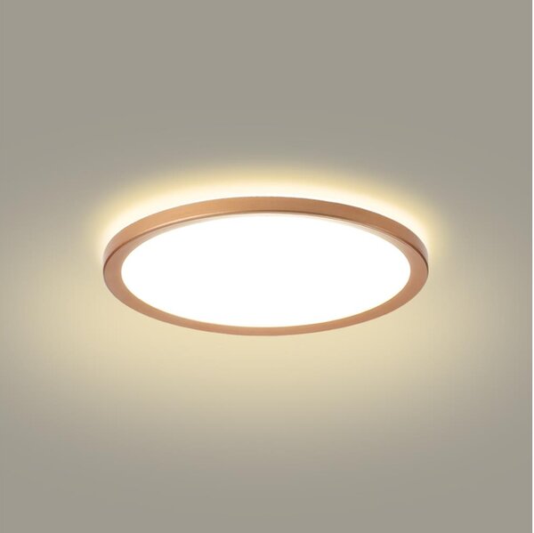 Brilagi - LED таванно осветително тяло за баня ULTRA SLIM LED/18W/230V Ø 30 см розово злато IP54