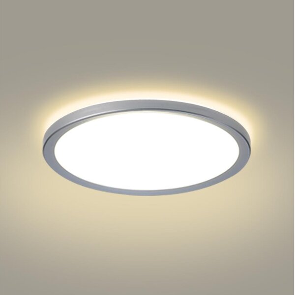 Brilagi - LED таванен плафон за баня ULTRA SLIM LED/24W/230V Ø 42 cm сребристо IP54