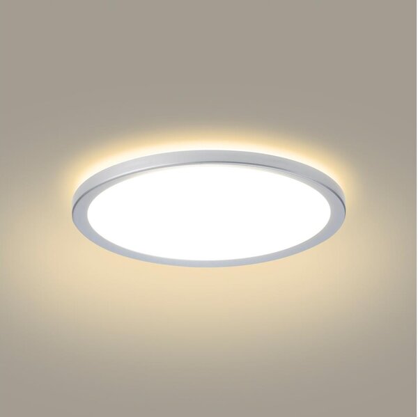 Brilagi - LED таванно осветително тяло за баня ULTRA SLIM LED/12W/230V Ø 22,5 см сребристо IP54