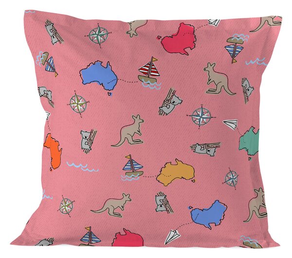 Калъфка за възглавница HappyFriday Baleno Teen Pink Kangaroo Многоцветен 80 x 80 cm