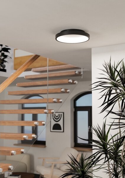 Eglo 901909 - LED RGBW димируема таванна лампа LORETELLO-Z LED/19,6W/230V диаметър 35 см черна