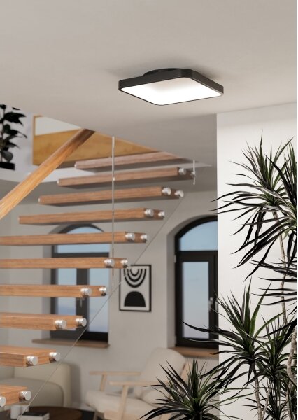 Eglo 901911 - LED RGBW димируема таванна лампа LORETELLO-Z LED/20 W/230 V 35x35 cm черна