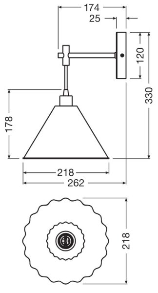 Osram - Стенна лампа PULP 1xE14/5,5W/230V
