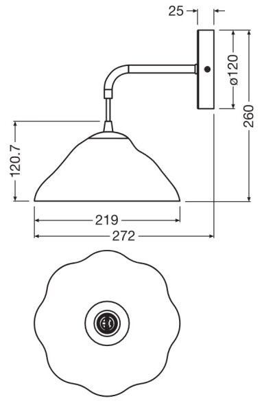 Osram - Настенна лампа LOTUS LEAF 1xE14/5,5W/230V