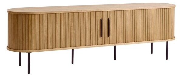Масичка за телевизор с дъбов декор в естествен цвят 56x180 cm Nola - Unique Furniture