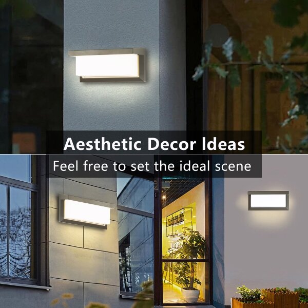 Brilagi - LED Екстериорен аплик BRICKY LED/12W/230V сив IP54