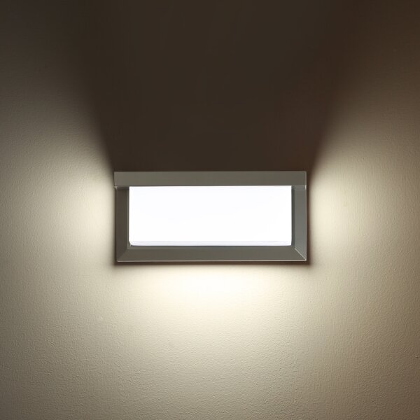Brilagi - LED Екстериорен аплик BRICKY LED/12W/230V сив IP54