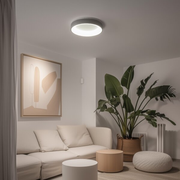 Brilagi - Димируемо LED таванно осветително тяло LED/40W/230V 3000-6500K сиво + дистанционно управление