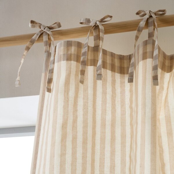 Бежово перде 140x183 cm Zanzibar Woven Stripe – Pineapple Elephant