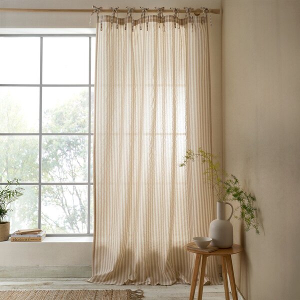 Бежово перде 140x183 cm Zanzibar Woven Stripe – Pineapple Elephant