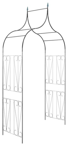 VidaXL Градинска арка за увивни растения, дизайн с шипове, тъмнозелена