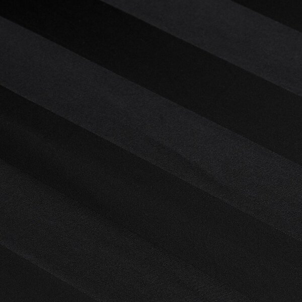 Черен еластичен сатенен чаршаф 150x200 cm So Soft Satin Stripe – Catherine Lansfield
