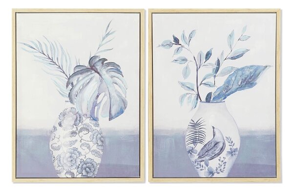 Картина DKD Home Decor Пластно Ваза (2 pcs) (60 x 4 x 80 cm)