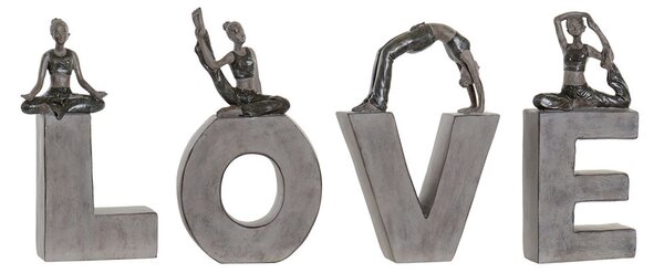 Декоративна фигурка DKD Home Decor Love Смола (13 x 6 x 23 cm) (40 x 4 x 22 cm) (4 pcs)