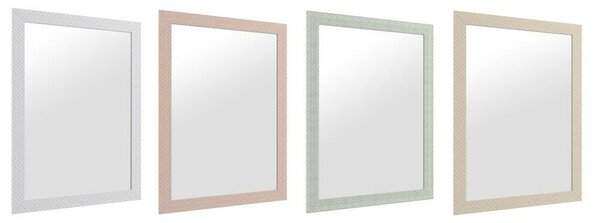 Стенно огледало DKD Home Decor Кристал Розов Зелен полистирен (60 x 2 x 86 cm) (4 pcs)