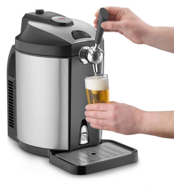 Охлаждащ диспенсър за бира Caso BeerMaster, 65W, 5 л, 4-12°C, CO2, Регулуране на налягането, Свежест до 10 дни, Черен/сребрист