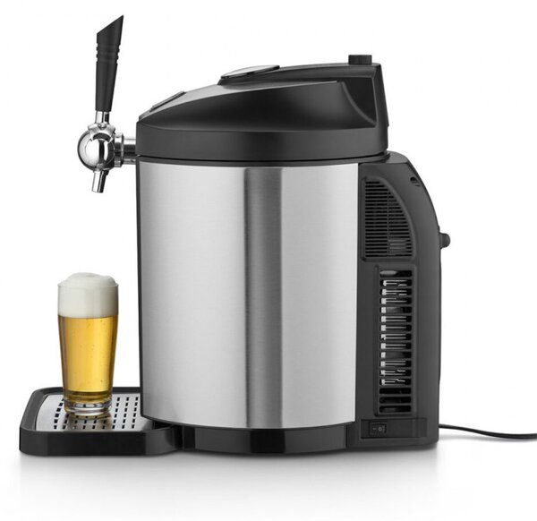 Охлаждащ диспенсър за бира Caso BeerMaster, 65W, 5 л, 4-12°C, CO2, Регулуране на налягането, Свежест до 10 дни, Черен/сребрист