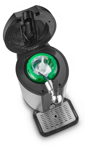 Охлаждащ диспенсър за бира Caso BeerMaster, 65W, 5 л, 4-12°C, CO2, Регулуране на налягането, Свежест до 10 дни, Черен/сребрист