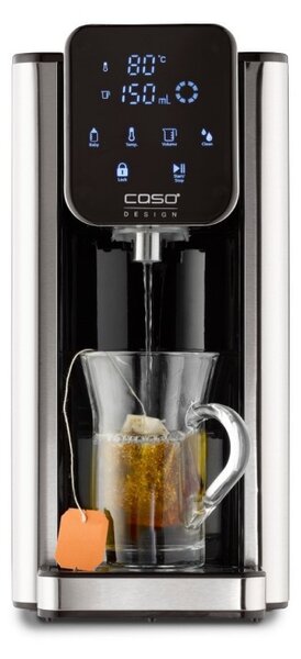 Диспенсър за гореща вода Caso HW 660 1879, 2600W, 2.7 л, 7 темп настройки, 40-100°C, Сензорно управление, Филтър, Черен/инокс