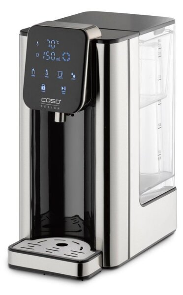 Диспенсър за гореща вода Caso HW 660 1879, 2600W, 2.7 л, 7 темп настройки, 40-100°C, Сензорно управление, Филтър, Черен/инокс
