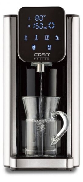 Диспенсър за гореща вода Caso HW 660 1879, 2600W, 2.7 л, 7 темп настройки, 40-100°C, Сензорно управление, Филтър, Черен/инокс