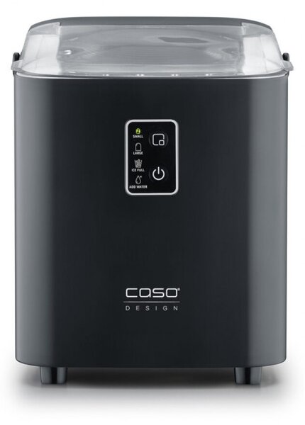 Ледогенератор Caso IceChef Compact 3401, 120W, 1 л, 12 кг/24 ч, 2 размера, Самопочистване, Компресорен, Черен мат