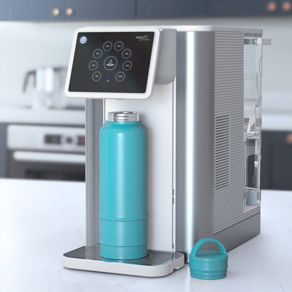 Диспенсър за охлаждане и филтриране на вода Aqua Optima AUC111, 2100W, 3.8 л, Активен кокосов въглен, Йонообменна смола, Evolve+, Инокс