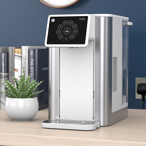 Диспенсър за охлаждане и филтриране на вода Aqua Optima AUC111, 2100W, 3.8 л, Активен кокосов въглен, Йонообменна смола, Evolve+, Инокс