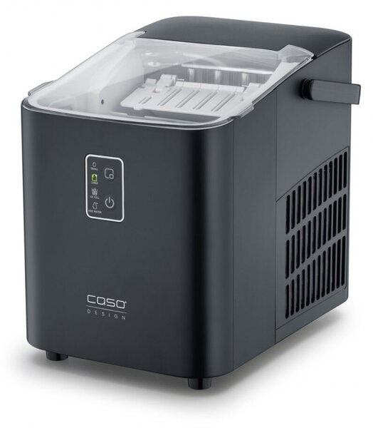Ледогенератор Caso IceChef Compact 3401, 120W, 1 л, 12 кг/24 ч, 2 размера, Самопочистване, Компресорен, Черен мат