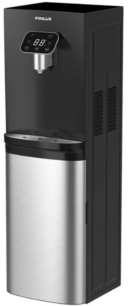 Диспенсър за вода Finlux FWD-2611TS, 520W, 12-95°C, Охлаждане 3 л/ч, Затопляне 5 л/ч, Компресорен, Черен/сребрист