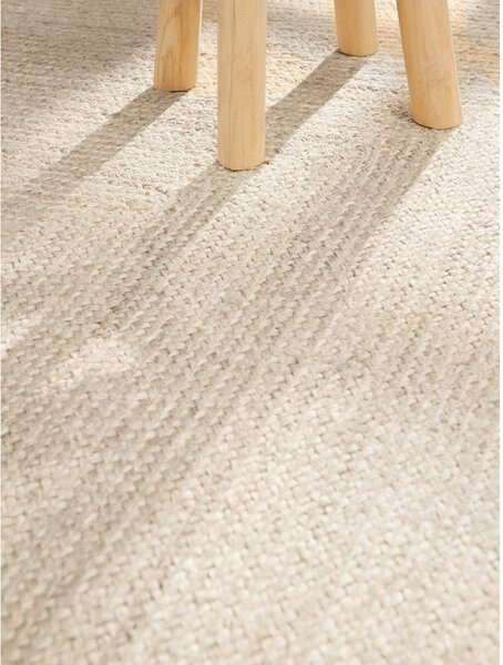 Кремав двустранен/ръчно изработен ютен килим 60x90 cm Juno – Hanse Home