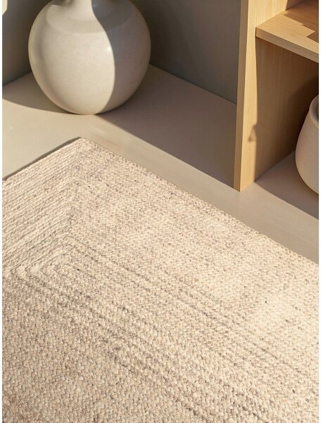 Кремав двустранен/ръчно изработен ютен килим 60x90 cm Juno – Hanse Home