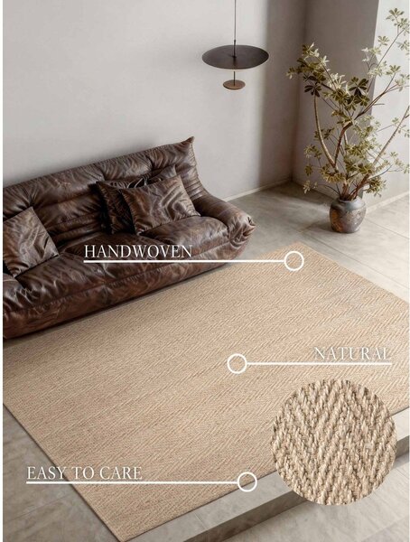 Ръчно изработен ютен килим в естествен цвят 160x230 cm Mirabelle – Villeroy&Boch