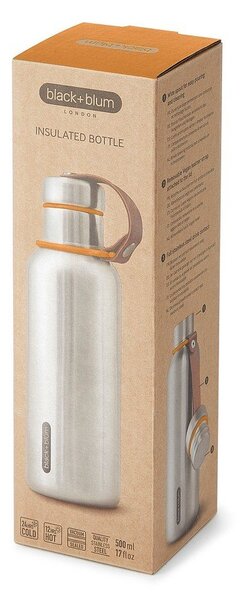 Термо бутилка от неръждаема стомана в сребрист цвят 500 ml – Black + Blum