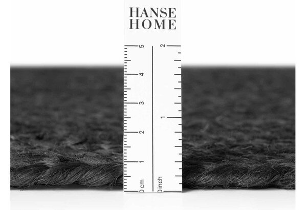 Черна двустранна/ръчно изработена ютена пътека 80x200 cm Juno – Hanse Home