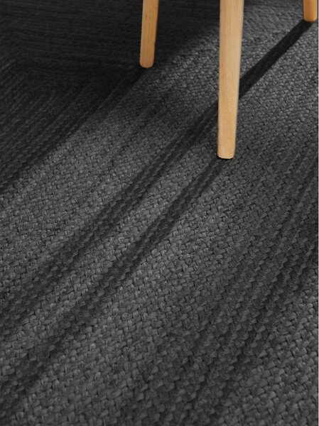 Черна двустранна/ръчно изработена ютена пътека 80x200 cm Juno – Hanse Home