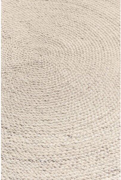 Кремав двустранен/ръчно изработен ютен кръгъл килим ø 200 cm Braided – Hanse Home