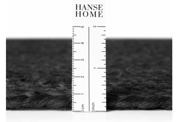 Черен двустранен/ръчно изработен ютен килим 60x90 cm Juno – Hanse Home