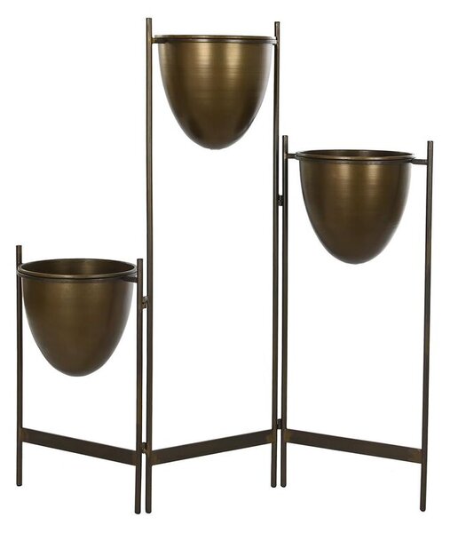 Саксия DKD Home Decor Черен Метал Мед Vintage (35 x 26,5 x 105 cm)