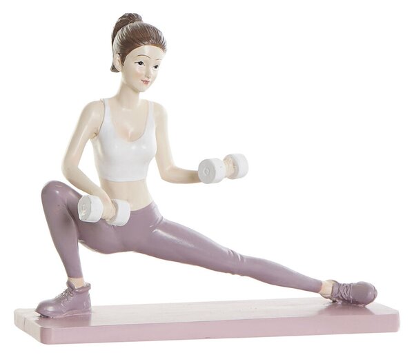 Декоративна фигурка DKD Home Decor Розов Смола Yoga (20 x 8 x 16,5 cm)