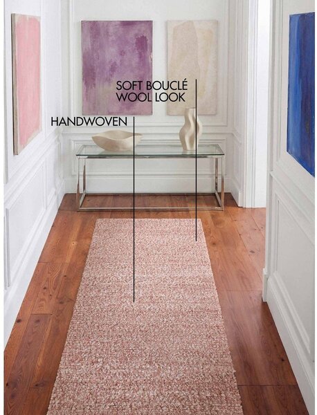 Сиво-розова ръчно изработена пътека 80x300 cm Notting Hill Portobello – Ted Baker