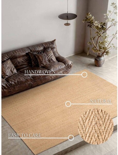 Ръчно изработен ютен килим в светло естествен цвят 160x230 cm Mirabelle – Villeroy&Boch