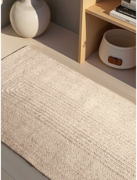 Кремава двустранна/ръчно изработена ютена пътека 80x200 cm Juno – Hanse Home