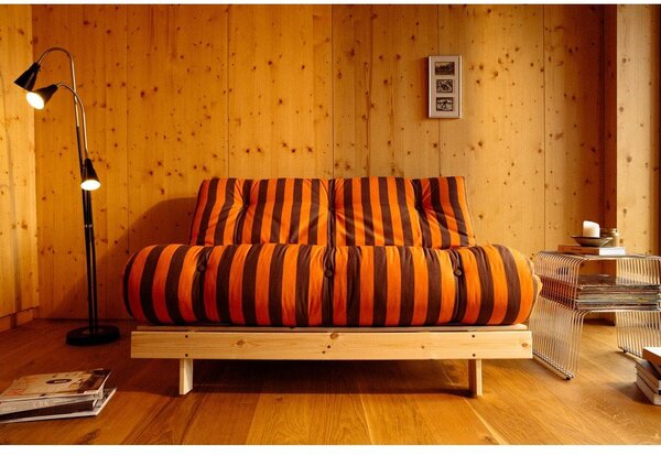 Оранжев/кафяв сгъваем диван 140 cm Roots – Karup